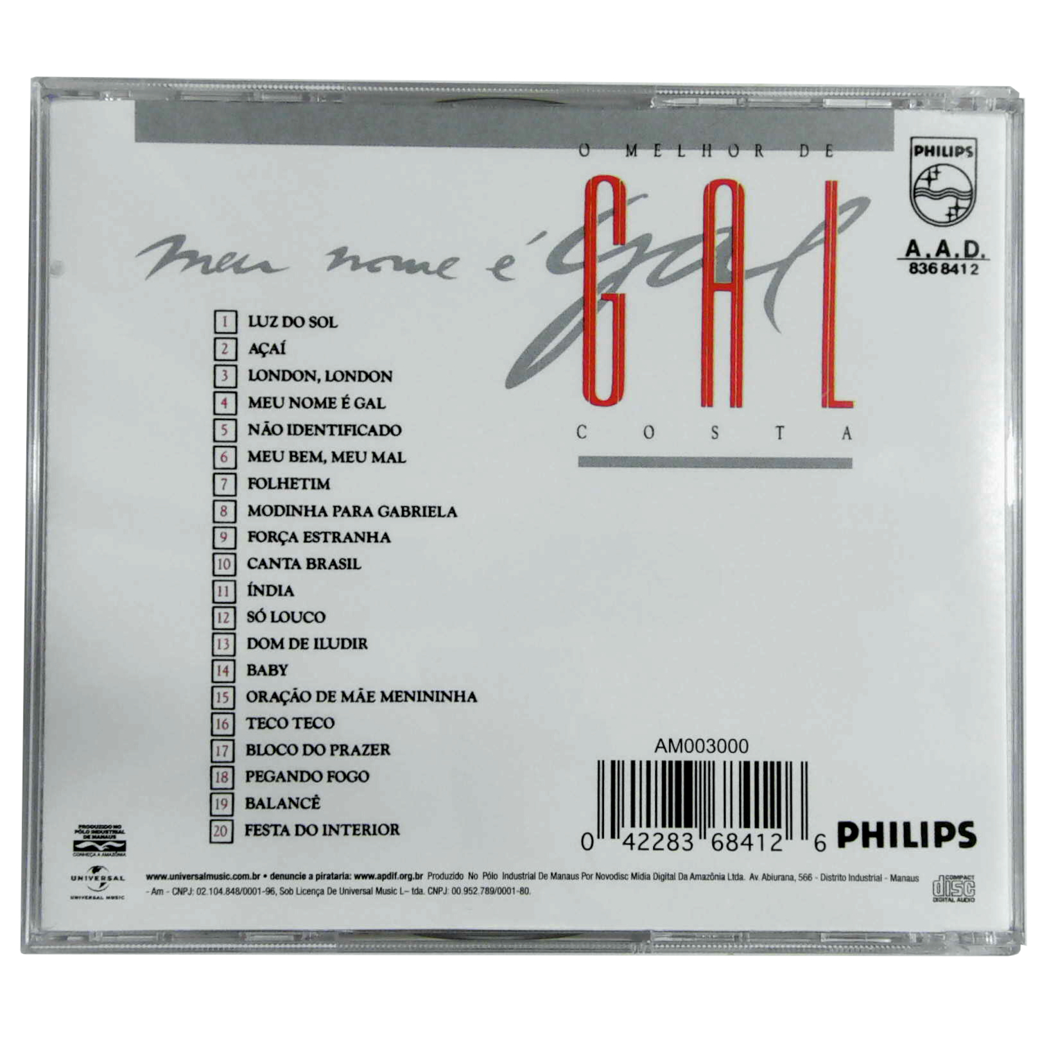 Back Picture of CD - Gal Costa - Meu Nome É Gal